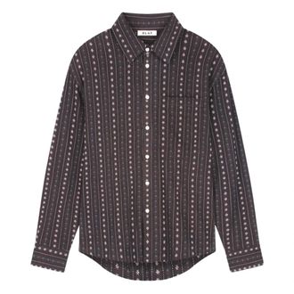 Olaf Hussein Cowboy Boxy Shirt - Heren - Casual Overhemden - Bruin - M - Overhemden