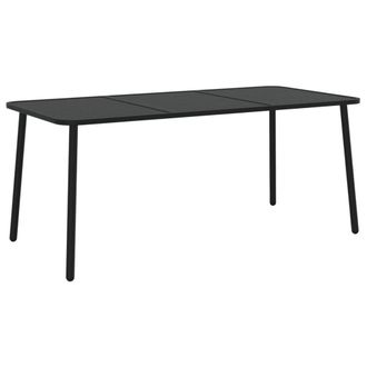 Berkfield Home Garden Table Anthracite 165x80x71 cm Steel in Black | Size: 165 x 80 x 71 cm