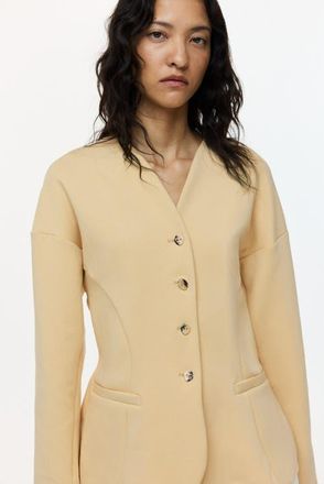 H&M Jersey Jacket in Beige at Nordstrom, Size X-Small