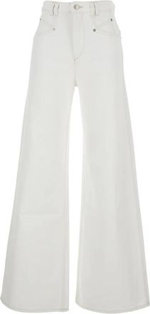 Isabel Marant Lemony Pants - Dames - Loose Fit Jeans - Wit - S - Katoen - Jeans