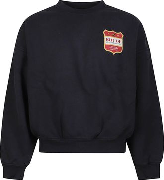 Rhude Filtaro Crest Crew-Neck Cotton Sweatshirt