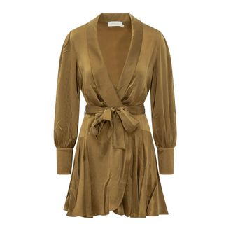 Zimmermann Mini Wrap Dress - female - Zimmermann - Wrap Dresses - Green - XS - Dresses