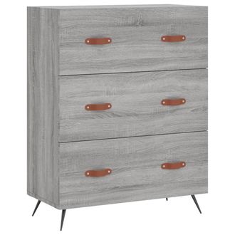 vidaXL C&oacute;moda Madera De Ingenier&iacute;a Gris Sonoma 69,5x34x90 Cm Vidaxl