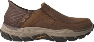 Skechers Bruine Slip-On Loafer Hands Free - Heren - Sneakers - Bruin - 40 EU - Leer - Schoenen
