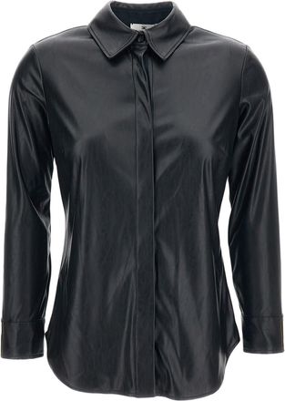 Elisabetta Franchi Black Faux Leather Shirt