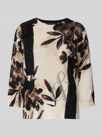 Betty Barclay Strickpullover mit Rundhalsausschnitt in Dunkelbraun, Größe 36