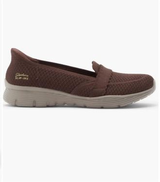 Skechers Womens Be-Lux Moonlight Stroll Slip On Shoes In Chocolate