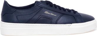Santoni DBS Sneaker - Heren - Sneakers - Blauw - 45 EU - Leer - Schoenen