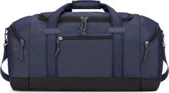 Generic Large Capacity Travel Bag Weekender Overnight Duffle Bags with Compartment Sports Fitness,Compatible For Camping Outdoor Activities(Deep blue)