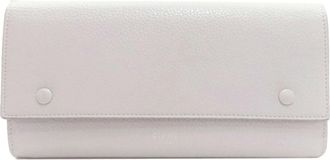 Celine Gray Leather Long Wallet (Bi-Fold) (Pre-Owned)