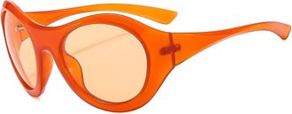 Generic Outdoor Mens Sports Sunglasses Womens Vacation Driver Decorative Sun Glasses(Yellow)