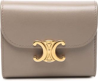 Celine Pre-owned Celine Shiny Calfskin Triomphe Flap Small Wallet Ladies RJAMH5BJFNUMF24R