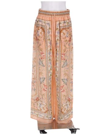Zimmermann Intricate Floral Printed Silk Wide-Leg Pants