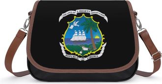 Generic Coat of Arms of Liberia Fashion Womens Crossbody Bags Novelty Handbag Shoulder Bag Purse