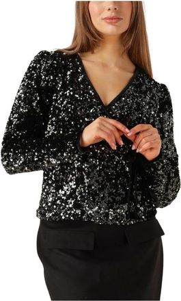 Y.A.S Yaselle LS Wrap Top - Dames - Blouses - Groen - S - Polyester - Overhemden