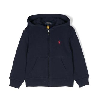 Polo Ralph Lauren Logo-Embroidered Hoodie - male - Polo Ralph Lauren - Kids Sweatshirts - Blue - 6 Y - Kids