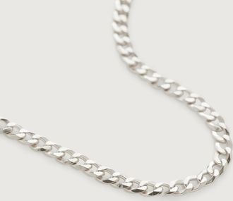 Monica Vinader Sterling Silver Flat Curb Chain Necklace 41-46cm/16-18