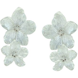 Olivia Welles Flora Drop Earrings in Silver at Nordstrom Rack