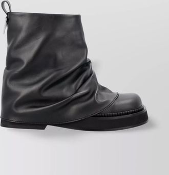 The Attico ankle pull tab round toe boot