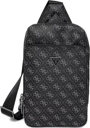 Guess Co Milano monogram backpack - men - Polyurethane - OS - Black