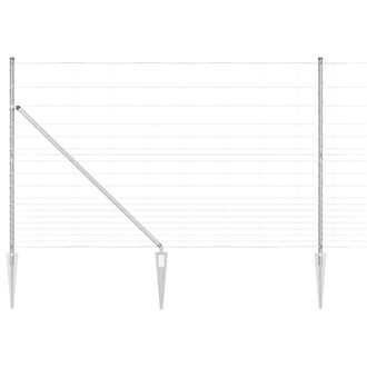 Berkfield Home Field Fence 1.5x50 m Galvanised Steel in Silver