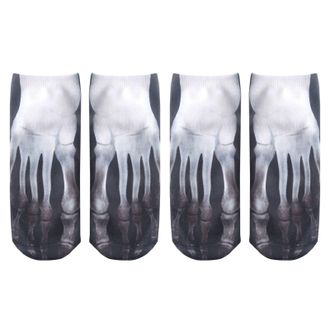 Generic Two Pairs 3D Pattern Manicure Print Socks Flip Flop Funny Hidden Running Socks Women Personalized Character Socks for Toddlers (Black, M)