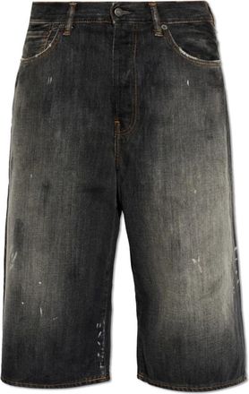 Acne Studios Jeans met vintage-effect - Heren - Denim shorts - Grijs - L - Katoen - Korte Broeken