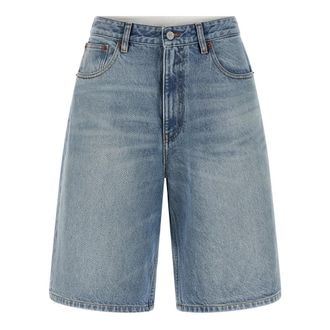 Maison Margiela Dames, Korte broeken, Blauw, Maat: W27 Katoen