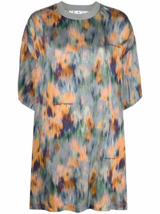 Off-white T-shirtjurk - Oranje