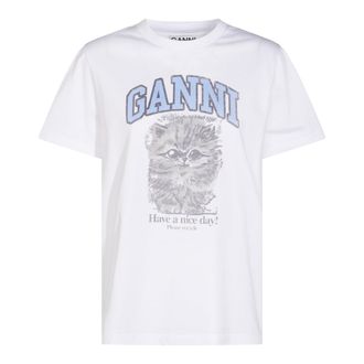 Ganni T-Shirts And Polos Light And Natural-Donna
