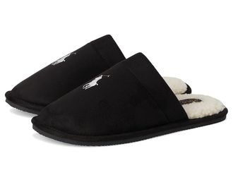 Polo Ralph Lauren Klarence Scuff Slipper Mens Shoes Black/Cream 1 : 10 M, Synthetic