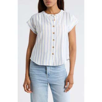 Blu Pepper Stripe Button-Up Shirt in Light Blue at Nordstrom Rack, Size Medium