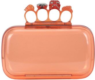 Alexander McQueen Alexander Mcqueen Skull Four-Ring Rubber Clutch