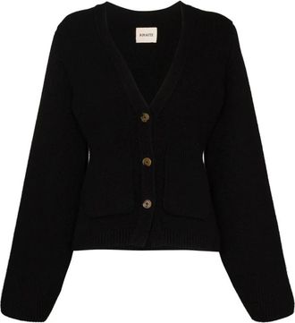 Khaite Scarlet Cardigan - Dames - Vesten - Zwart - M - Kasjmier - Truien & Vesten