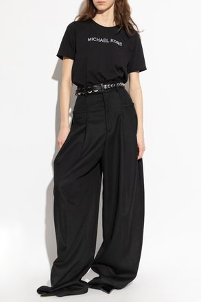 Michael Michael Kors T-shirt With Logo, Womens, Black