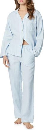 Bedhead Pajamas Linen Pajamas in Babys Breath Blue at Nordstrom, Size X-Small