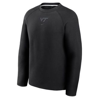 Nike Virginia Tech Tech Fleece Nike Mens College Soccer Sweatshirt in Black | ZM05L6E102VATH-BLK