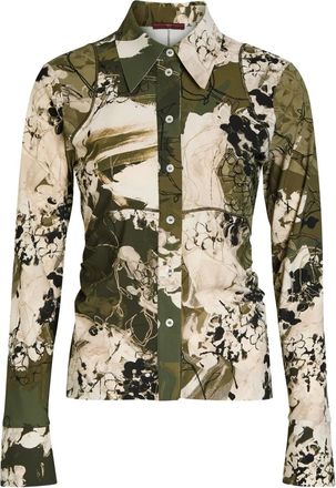 High Camicia Slide con stampa - Verde