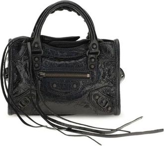 Balenciaga Le City Nano Handtas - Dames - Handtassen - Zwart - ONE Size - Katoen - Tassen