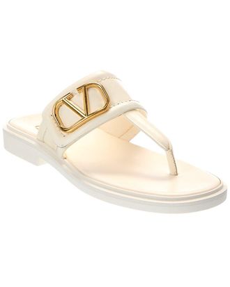 Valentino Vlogo Signature Leather Sandal