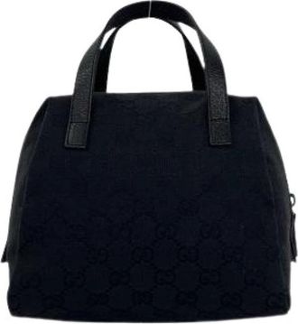 Gucci Pre-owned Boston Bag - Dames - Vintage Handtas - Zwart - ONE Size - Leer - Vintage