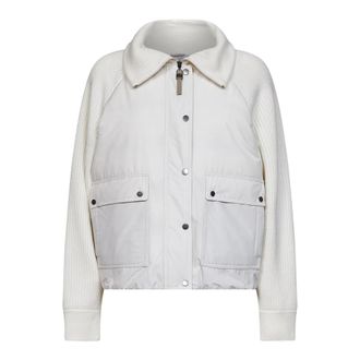 Brunello Cucinelli Short Down Jacket - female - Brunello Cucinelli - Bomber Jackets - Beige - XS - Jackets