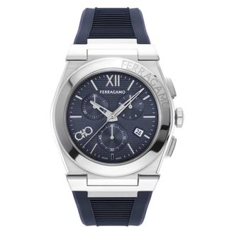 Ferragamo Vega Chrono Quartz Blue Dial Mens Watch SFMR00724