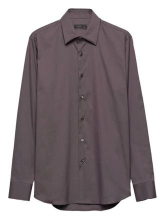 Prada classic-collar cotton shirt - men - Cotton - 42 - Grey