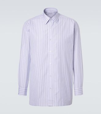 Charvet Striped cotton poplin shirt