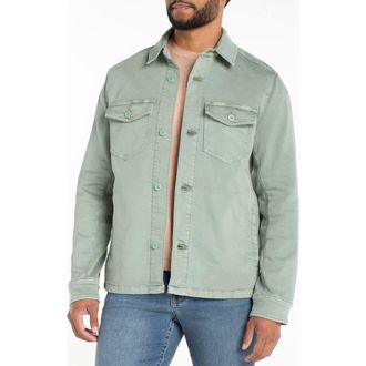 Liverpool L.A. Button-Up Overshirt in Sage Green at Nordstrom, Size X-Large