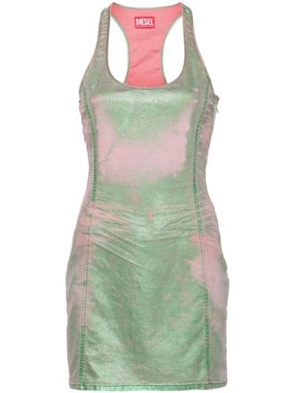Diesel Gelamineerde mini-jurk - Roze