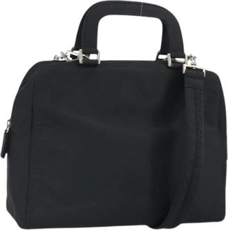 Prada Pre-owned Handbags, female, Black, Size: ONE SIZE Pre-owned Vintage Nylon Handbag