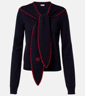 Loewe Scarf-detail wool sweater