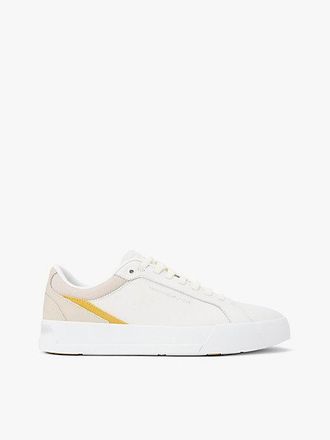 Tommy Hilfiger Contrast Panel Leather Court Trainers